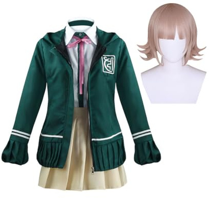 Zhongkaihua ChiaKi Nanami cosplay-kostym gymnasiet Jk uniform sjöman marinblå klänning halloween rollspel komplett set kläder för flickor