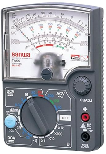 Japan Sanwa TA55 Multitesteurs analogiques Multifonctions Multi-Range Pointer Multimètre On-Off Beep 30A DC Current Test