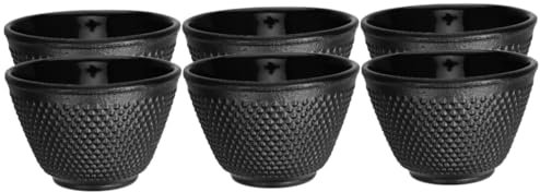 iplusmile 6stücke Gusseiserne Teetassen Im Retro-stil Für Traditionelle Teezubereitung Robust Und Stilvoll Für Täglichen Gebrauch Oder Teeshops
