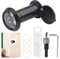 DXLing Spioncino per porta con protezione da sguardi indiscreti grandangolare 220°, lenti ottiche in vetro, foro Ø 16 mm, in lega di zinco, con punta da porta, con lunghezza regolabile, per porte di