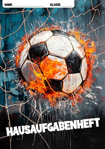 Hausaufgabenheft Fußball: Schulplaner mit Stundenplänen in DIN A5 für Grundschule oder Gymnasium mit Coolem Motiv für Jungs