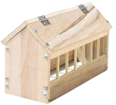 Holz-Futterspender für Tauben, Geflügelfutter, Bauernhof-Futterlösung, großes Fassungsvermögen, fördert organisierte Fütterung, 40 x 13 x 14 cm, für verschiedene Vögel