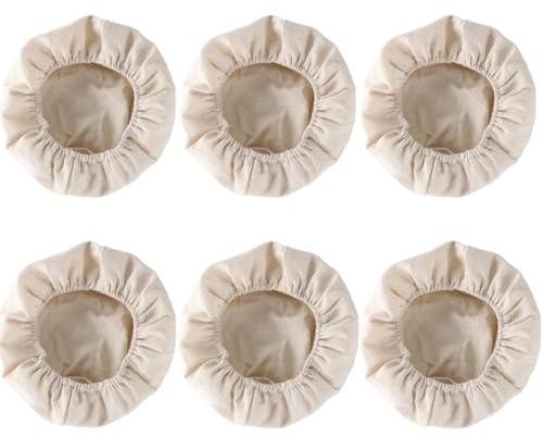 PAIKIUU Gärbeutel für Teig 6PCS Banneton Liner Tuch Leinen für Brot Backen Gärtuch Zubehör für Gärkorb Sauerteig Gären Backen Bäckerei