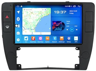 HTXPSM Android 11 Doble DIN Pantalla Táctil Receptor Estéreo para Auto GPS Navegación por Satélite para Volkswagen Passat B5 2001-2005 Reproductor Multimedia con Pantalla Táctil de 9'' WIFI Bluetooth