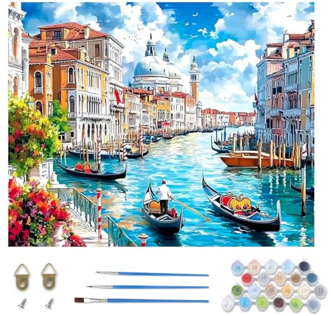 TOSTOG Peinture par Numéros pour Adulte Paysage Peinture Numero Adulte DIY Acrylique pour Adultes Enfants débutants Peinture par Pour la Décoration de la Maison 40x50cm(sans Cadre)