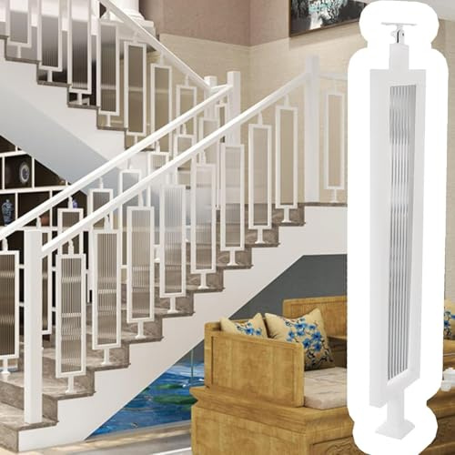 Cristal ajustable y forjado: barandilla de seguridad para escaleras y terrazas, uso en interiores y exteriores, seguridad mejorada y diseño elegante