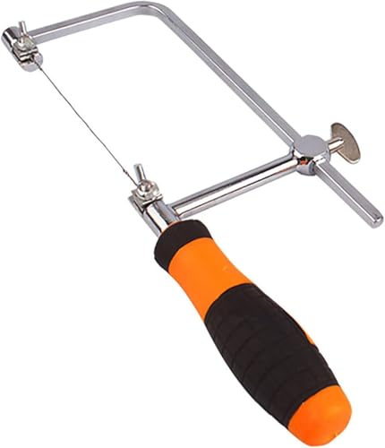 DEWIN Sega per Gioielleria，Sega da Traforo Multiuso Sega da Traforo Profonda Seghetti Multiuso ad Alta Resistenza con set di lame di Ricambio da 15cm per la Lavorazione del Legno (L)