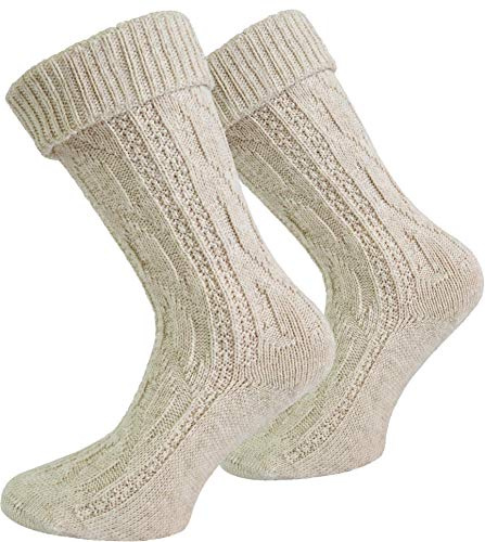 Trachten-Umschlagsocken im Landhaus-Stil - mit aufwändiger Applikation in verschiedenen Designs für Damen und Herren