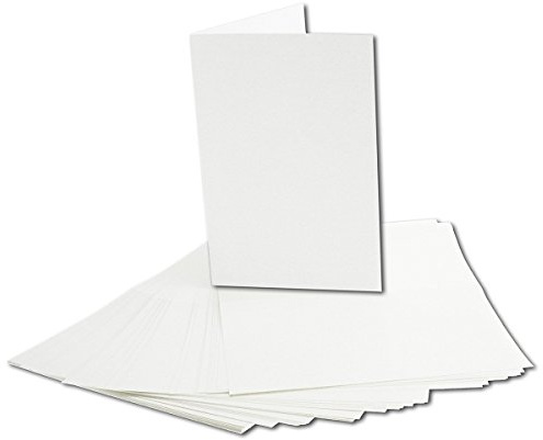 50 Stück Einlege-Papier, hochweiß, für B6 Doppelkarten. Einleger-Gesamtgröße: 166 x 228 mm - Gefalzt auf 166 x 114 mm - hochwertiges Papier mit 90g / qm