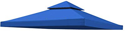BenefitUSA Ersatz-Pavillon, 3 x 3 m, Doppelstöckig, Blau