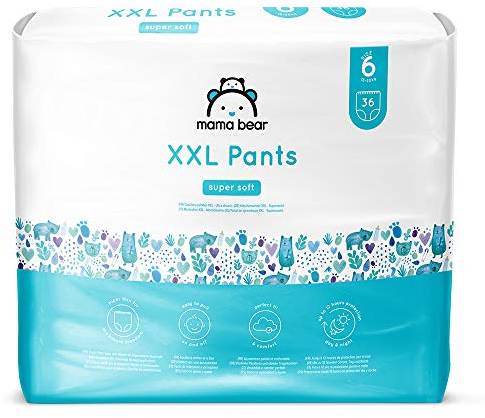 Marchio Amazon - Mama Bear Pannolini a mutandina XXL, Taglia 6 (18-30kg), 72 Unità, 2 Confezioni da 36