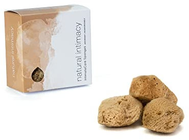 IntimateCare Sea Sponges. Mediterranean Sea Sponges in Plastic Free Packaging. Absolute Quality (5.5-6.5cm / 2-2.5in')