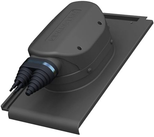 Wasserdichter Solardurchgang Photovoltaik-Dachdurchgang für Braas - Turmalin Dachziegel - Solar Dachdurchführung (RAL 7016 - Anthrazit)