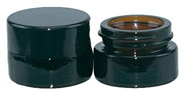 10pcs 5ml Mini Ambre Bouteilles de Verre Pots en Verre Ronds,Les Récipients Cosmétiques Vides avec Doublures Intérieures, Couvercles Noirs et Pots d'échantillon (5ml)