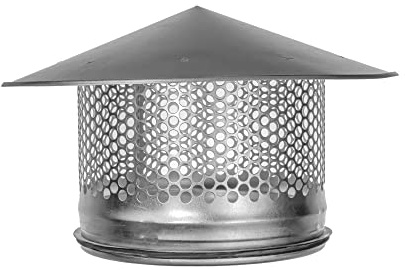 200 mm (8 tum) rund regnskydd för tak HVAC ventil galvaniserat stål alla väder regnmössa tak rund takventil med gummipackning för perfekt isolering ventilskydd (20 cm)