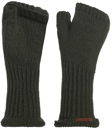 Knit Factory - Cleo Stickade Pulsvärmare - Khaki - One Size
