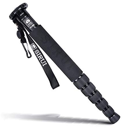 SIRUI Camera Monopod, 6-Section Aluminum Compact Lightweight Portable Large Load Capacity Multi-functional Travel Monopod with Compass Walking Trekking Stick (AM-306M)
