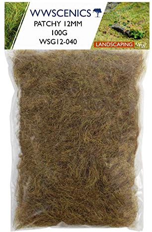WWS War World Scenics WWScenics | 12mm Herbe Statique Éparse | 100g | WSG12-040 | Matériel pour Maquette Réaliste