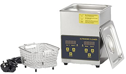 YXZCY Ultrasonic Cleaner 1.3L Large Capacity Stainless Steel Commercial Ultrasonic Cleaner for Cleaning Eyeglasses Rings Stainless Steel Ultrasonic Cleaner
