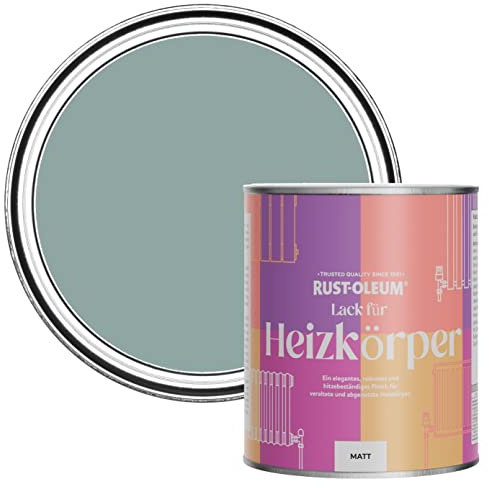 Rust-Oleum, blau Heizkörperfarbe, hitzebeständig, geruchsarm in Matt Finish - Greshamblau 750ML