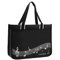 HilerPunk Musikalische Note Muster Umhängetasche,Musik Tote Handtasche,Hochwertige Nylon Stoff Wasserdicht Damen Einkaufstasche,Reisetasche mit hoher Note Reißverschluss,Musik Programm Tote Tasche