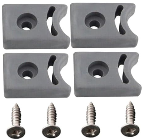 Butée De Porte De Douche Avec Vis 4 Jeux De Butée De Porte Coulissante De Remplacement Pré-Percée Bloc De Protection Anti-Collision Accessoires De Douche