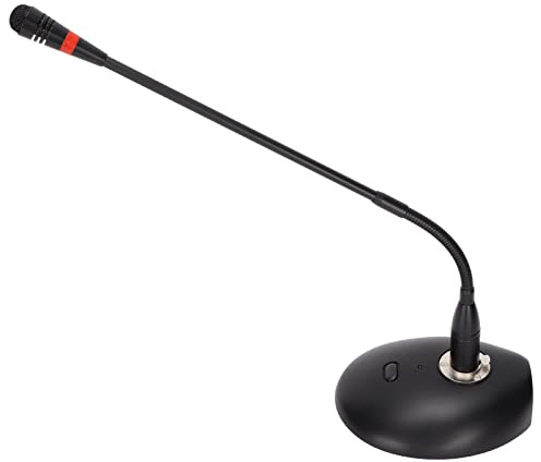 Microphone col de cygne pour ordinateur de bureau avec col de cygne D38 Microphone à condensateur avec câble XLR vers 6,35 mm pour conférence