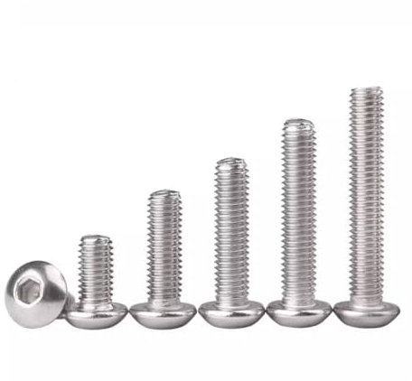 Foyoram #2-56 UNC Viti a testa semicircolare con esagono incassato in acciaio inox, 100 pezzi, filettatura 2#-56 viti con testa semicircolare con esagono incassato ANSI/ASME B 18.3 (#2-56 x 3/4)