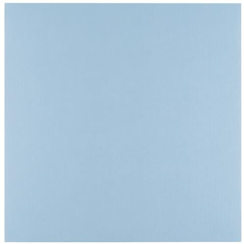 Florence Tonkarton 30,5 x 30,5 cm - 10 St. mit Leinen Struktur Water (Blau) 250 g - Scrapbooking Bedarf und Bastelpapier für Kartenbasteln, Scrapbooking und Journaling - Reißfest Buntpapier