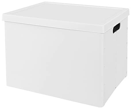 Large Capacity Storage Box with Lid Folding Storage Case for Laundry Dirty Clothes Toys Books Magazines Newspapers Portable Storage Container for Car Trunk
