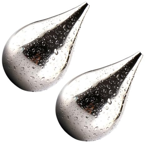 Ciieeo 2stücke Eiswürfel Für Whisky Kreative Kühlsteine Wein Rostfrei Glatter Rand