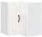 vidaXL Kitchen Wall Corner Cabinet - Lucca High Gloss White Engineered Wood - Modern Wall-Mounted Storage Solution