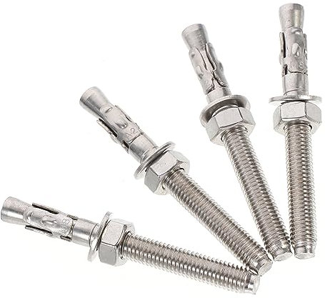 SOLUSTRE 4stücke Edelstahlbolzen Befestigungsbolzen Befestigungsdehnbolzen Befestigungstürbolzen Winkelbolzen Edelstahl Schrauben Für Langzeitgebrauch