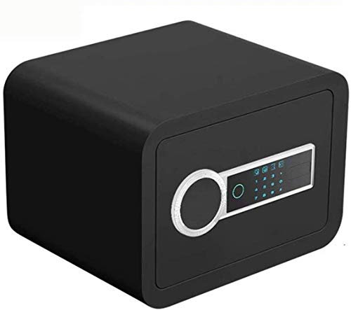 CWZZWS Boîte sûre de sécurité, Coffre-Fort, 8 kgfor pour Usage Domestique ou Maison, boîte de sécurité en espèces antivol du Bureau, boîte de sécurité de Mot de Passe d'empreintes digitales 35 * 25 *