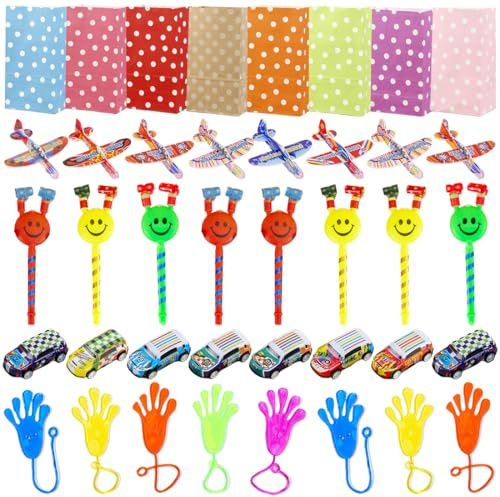 40 Piezas De Gadgets De Cumpleaños Para Niños Con Bolsa De Regalo, Regalitos Para Fiestas De Cumpleaños, Manitas Adhesivas De Colores, Regalos Para Fiestas Infantiles, Juguetes Variados Para Fiestas