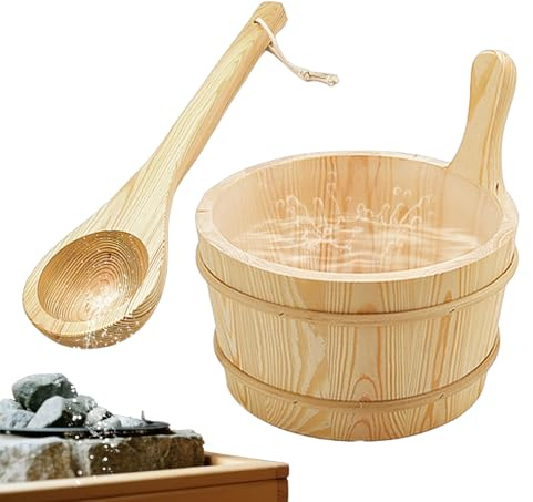 Cucharón Y Cubo Para Sauna Gran Capacidad, Universal Y Completo
