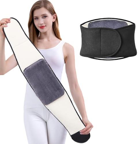 Dhqkqg Calentador de Riñones de Cachemira, Calentador de Riñón de Cachemira, Calentador de Riñones de Invierno de CAchemira con Velcro, para Invierno y EspaldaLumbar, para Cintura de 85-96 cm