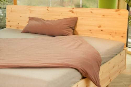 BIOBETT Zirbenbett FREYA mit Rolllattenrost : Massivholz Zirbe aus den Alpen, metallfreies Schlafsystem, Bett & Rollrost Set, verschiedene Größen 70/80/90/100x200 cm, made in Germany (160x200 cm)