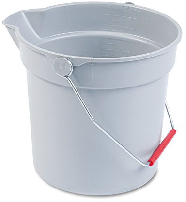 Rubbermaid Commercial 2963-GRAY 10Qt Round Brute Bucket Gray