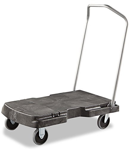 Rubbermaid 4401BLA Triple Trolley, 500-lb Cap, 20-1/2w x 32-1/2d x 7h, Black