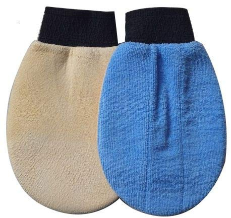 otokit Gant de Lavage Microfibre Peau Chamoisée – Nettoyage Voiture sans Rayures – Haute Absorption & Finition sans Traces