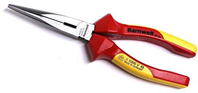 Barnwell 200mm Long Chain Needle Snipe Nose 1000v VDE Plier Electricians Wire Made in Germany