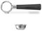 LELIT - LELIT57 Bottomless Portafilter - Includes Stainless Steel Filters - Classic Handle - PLA570V - Silver/Brown