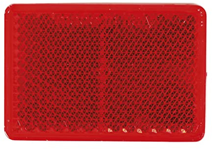 OROK - Catadioptre rectangulaire adhésif/Réflecteur rectangulaire, cataphote - Coloris : Rouge - Dimensions : 57x39mm - Forme : Rectangulaire - 1 pièce - Accessoires universels pour remorque