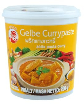 COCK Gelbe Currypaste milde Schärfe | Ideal für Currys & Suppen | 1x200g