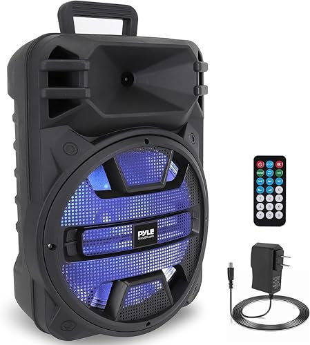 Pyle Cassa Bluetooth Portatile 30 Centimetri, 800 Watt, Karaoke con Luci LED DJ, USB/FM/BT/Aux, Telecomando, Ingressi Microfono e Batteria Ricaricabile