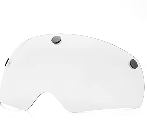 FUNWICT Magnetische Fahrradhelm Visier Austauschbare Brille Schutzbrille mit 6 Farben, Kompatibel nur mit FW008/FW001 Fahrradhelmen (Kristall)