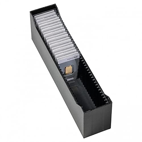 Leuchtturm 365162 Archivbox Logik für 40 Goldbarren oder Coin Cards - Hochformat, schwarz, 300 x 65 x 95 mm