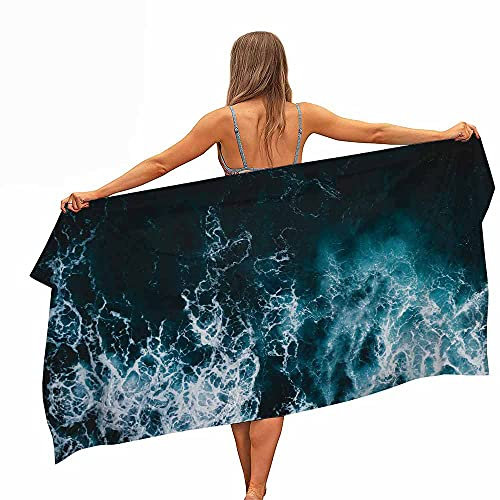 JXSMYT Mikrofaser Badetuch Strandtuch Sporthandtuch Schnelltrocknend Ultraleicht Handtuchunterlage Reisen Wandern Bergsteigen Fitness Sauna Für Erwachsene Frauen (A01,70x140cm)