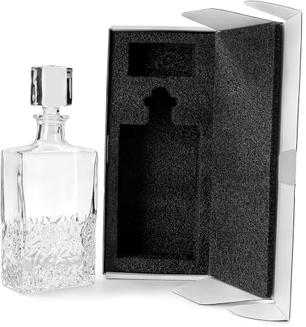 Decantador de whisky, rectangular, 800 ml